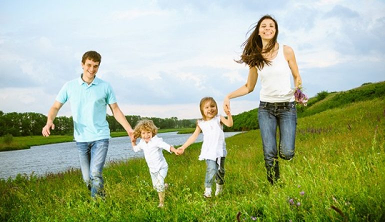 family outdoors